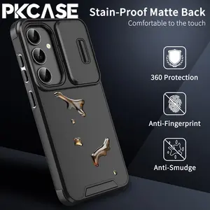 PKCASE Sliding Window Case For Samsung S25 Edge S24 S23 FE Note 10 Plus 20 Ultra A17 A07 A56 A36 A16 A06 Cover