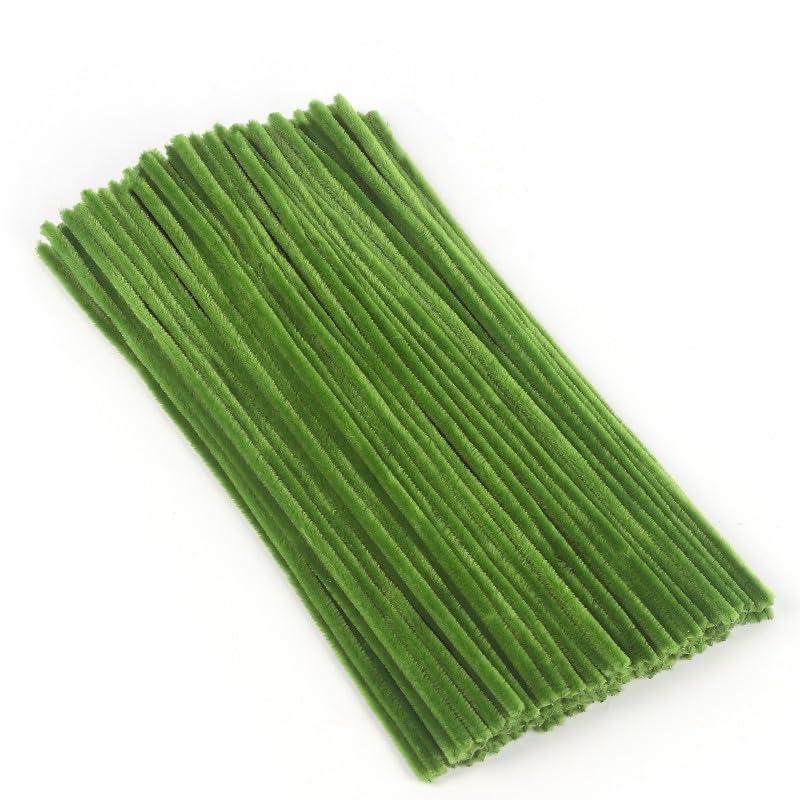 300 pieces of pipe cleaners in 3 assorted colors(pink,white,green), approx. 6mm in diameter, 12 inches in length, to bring life to your creations to satisfy your need Superior Quality: Made of wire and fiber, can be bent, tw