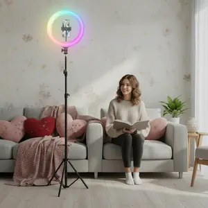 10” LED Video Light with  Ring Light & 71” Tripod Stand - Dimmable USB-Powered Light for content creation, 3-Color Temperature (Warm /Cool Daylight/Soft) for Live Streaming, Photography youtube tiktok video zoom call #springbreak