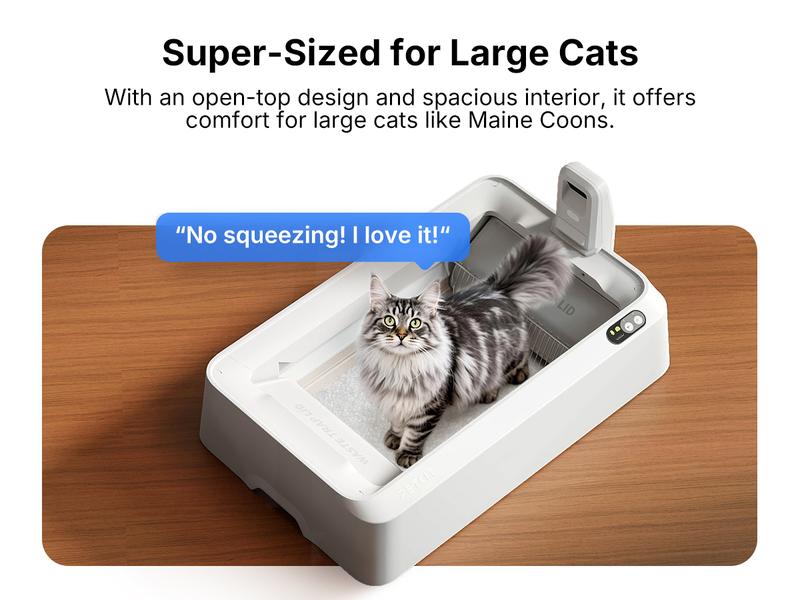 PETKIT Purobot Crystal Duo Open-Top & AI Camera Self Cleaning Cat Litter Box, Urinary Health Monitor Automatic Cat Litter Box, Smart Robot with 2-Way Raking/5G WiFi/Safety Sensors/Odor Control for Multiple Cats (White)