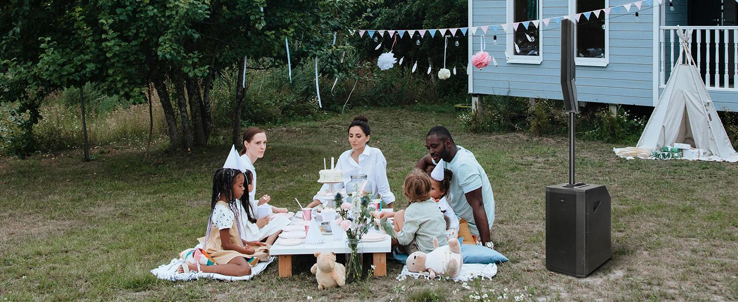 LOTAWAY EQ-1000 Powered Column PA System with 15" Wooden Subwoofer, 3600W Portable Line Array Speaker with 8x3" Neodymium Drivers, 4-Channel Mixer, DSP & Bluetooth TWS for DJ, Church, Live, Club LOTAWAY EQ-1000 Powered Column PA System with 15" Wooden Subwoofer, 3600W Portable Line Array Speaker with 8x3" Neodymium Drivers, 4-Channel Mixer, DSP & Bluetooth TWS for DJ, Church, Live, Club