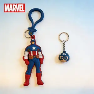 Marvel Captain America Keychain 1Pc Officially Licensed 3D Figurine Bag Clip Charms PVC Suitable Fans Gift Backpack Decor Steven Rogers