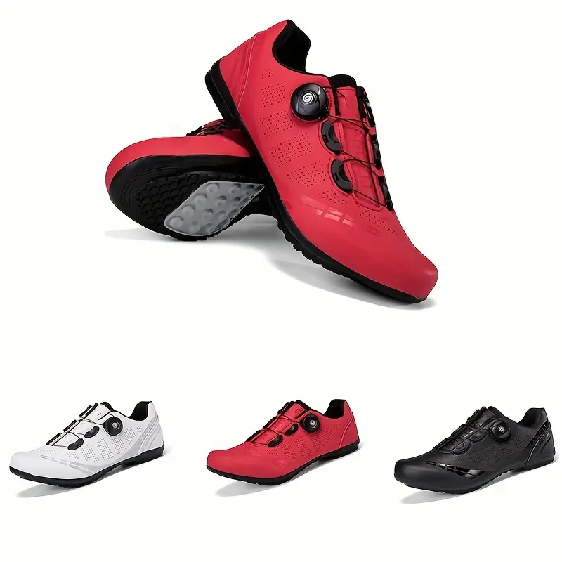 Unisex Cycle Shoes - Rubber Sole Clip-Less Sports Shoes for Biking, Non-Locking Hard Sole with Boost, Flat Pedal Design