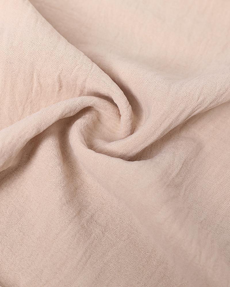 ChicMe Women's Frill Trim Off Shoulder Short Sleeve Tie Waist Overalls Casual Textured Jumpsuit