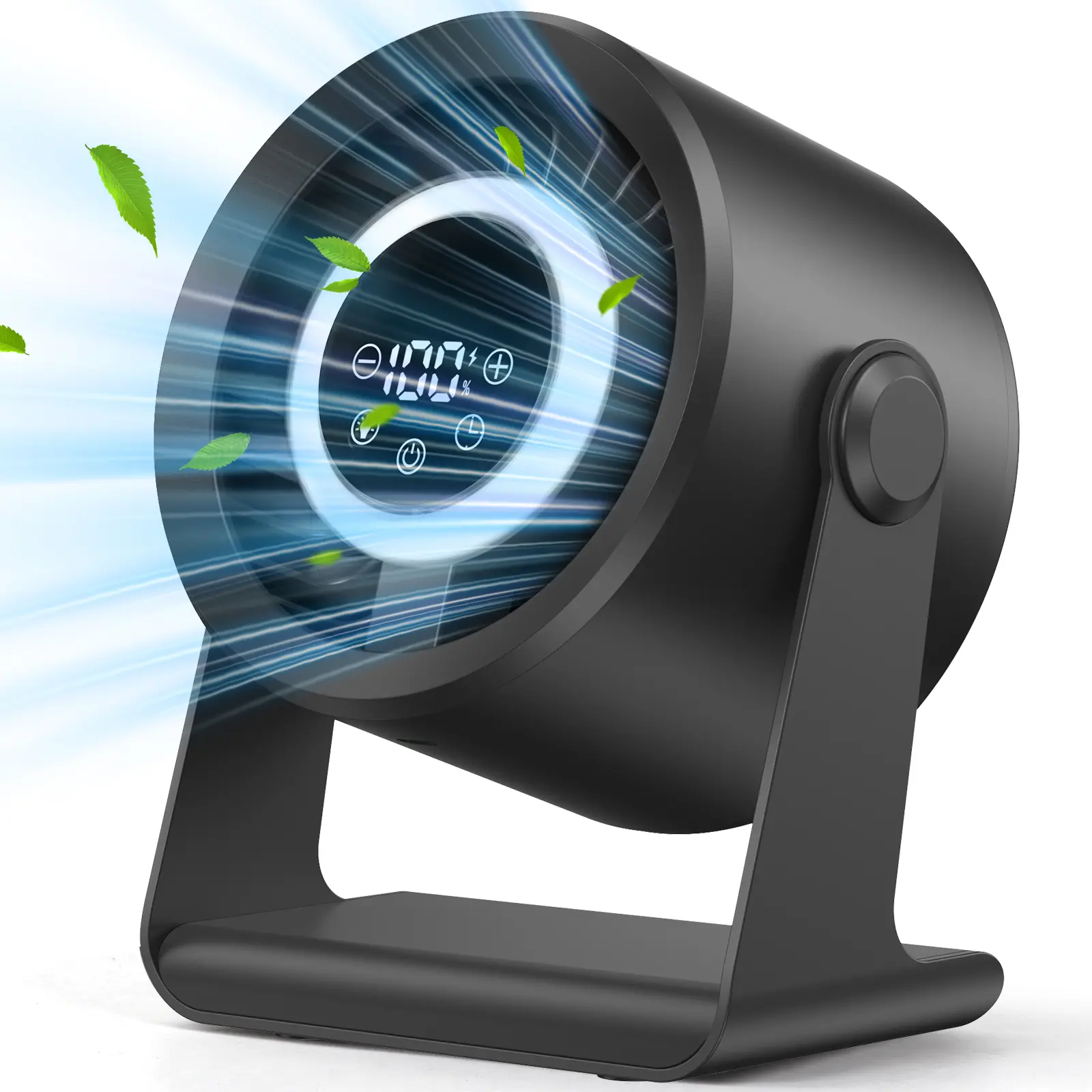 Rechargeable Turbo Silent Desk Fan,1-120 Speeds,1-5H Timer,Touch Control,Multi-Color LED Light,Scented Compartment,4000mAh Long Battery Life Cordless Table Fan,Quiet Cooling Fan For Bedroom Home,Office,Travel.