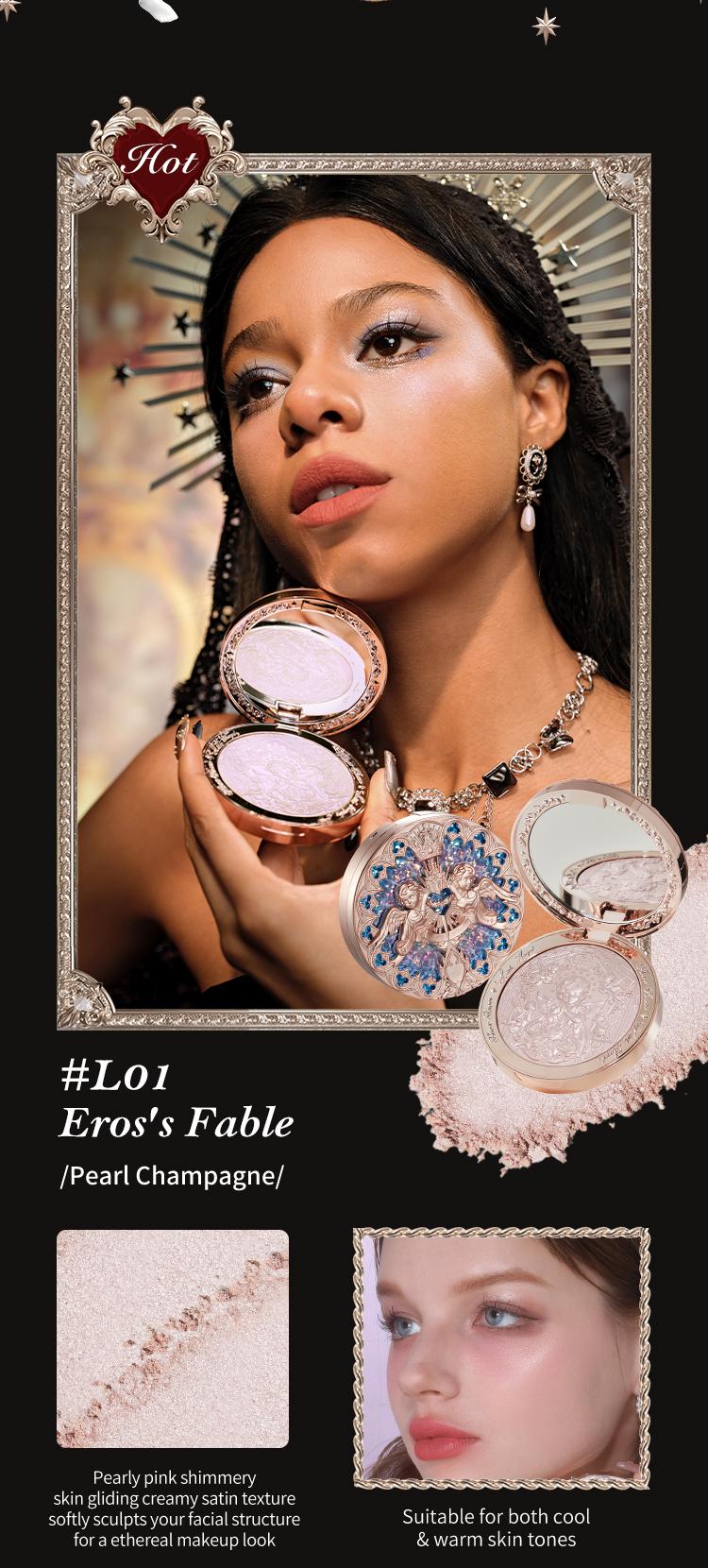 Flower Knows Little Angel Collection Embossed Highlighter, shimmer, makeup, cosmetic, silky, longlasting, dealsforyoudays