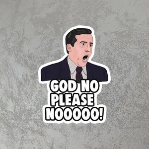Shocked Reaction Meme Sticker Funny Office Humor Waterproof Vinyl Laptop Decal