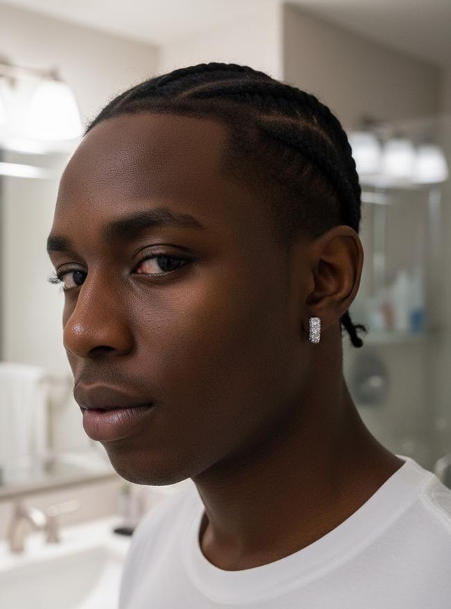 HELLOICE 7.2ct Moissanite Chunky Hoop Earrings VVS Full Synthetic Moissanite Earrings Jewerly Gift