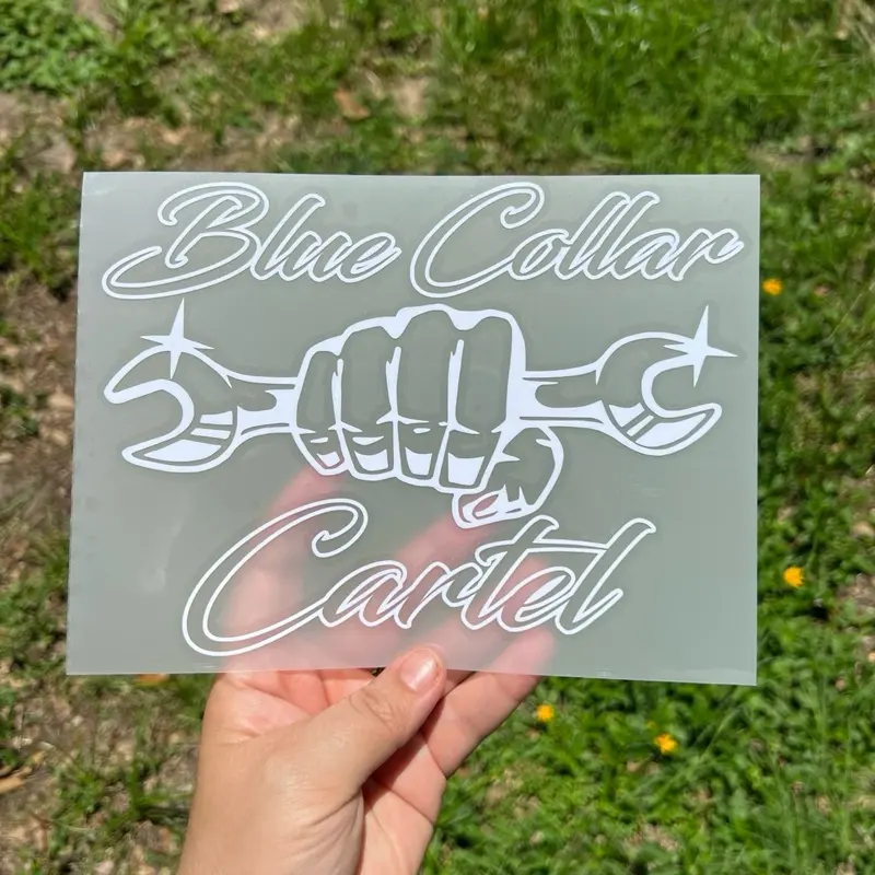 Blue Collar Cartel Decals, Multiple Colors and Sizes Blue Collar Cartel Decals, Multiple Colors and Sizes