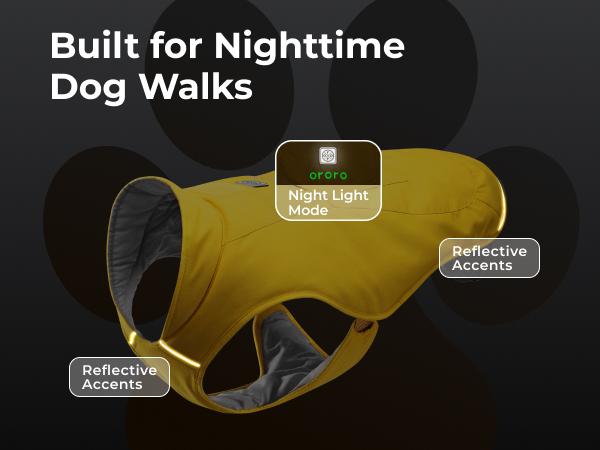 ororo Heated Dog Vest with Battery, Reflective Strips, Adjustable Padded Dog Vest with 4 Heating Zones