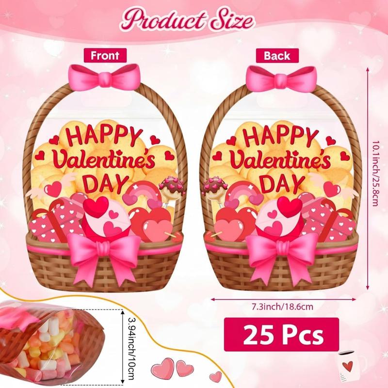 25/50 Pcs Easter Goodie Bags Plastic Candy Gift Bags with Handle Bunny Chick Pattern Transparent Treat Bags for Teacher Students Office Employee Coworker,Easter Egg Hunting Supplied,Appreciation Gift for Birthday Wedding Valentine's Day Celebration Gift