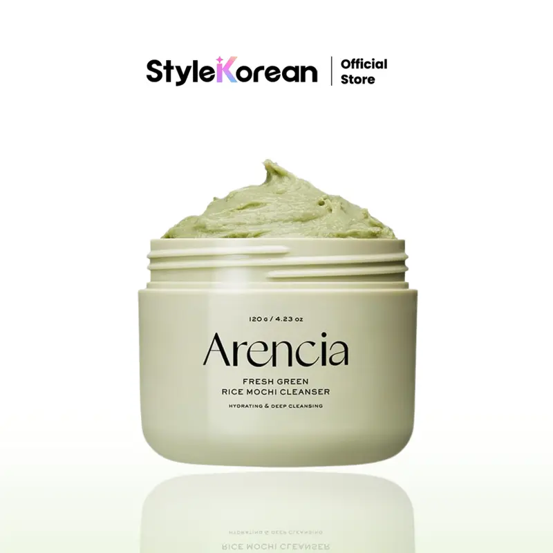 [ARENCIA] Korean Green Rice Mochi Face Cleanser - Face Mask, Foaming Cleanser, Gentle Scrub All in One - Deep Cleansing, Moisturizing, Pore Minimizing, Removing Blackhead- with Rice Water & Green Tea, Mugwort