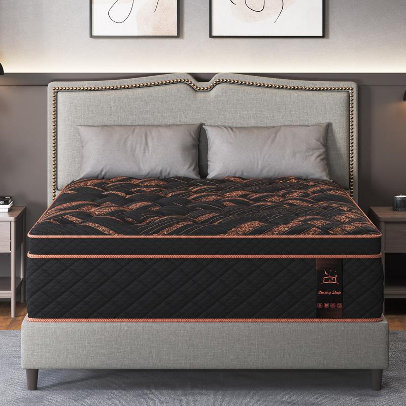 14"12" Twin Full Queen King Size Mattress in a Box Hybrid Spring Memory Foam, Medium Firm Ergonomic Mattress