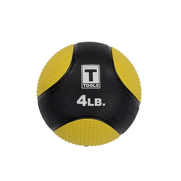 Body-Solid Tools Premium Rubber Medicine Ball - 4 lb, for Sports & Strength Training, Enhances Better Control, Cultivates Coordination, Promotes Better Balance