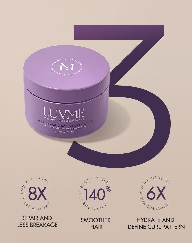 【LIVE ONLY Over$199, Get Free Set】LUVME WIG RENEWAL SYSTEM | Coconut Moisture & Effectively Cleans,Wig Renewal Shampoo & Conditioner Set | Luvme Hair Care Haircare Cleanser Cleansing