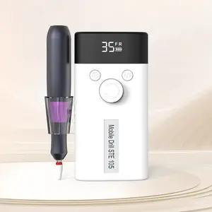 FancyJun Professional Electric Nail Drill Machine FJ-105 with Brushed Motor Stable Power Low Noise Overheat Protection for Beginners Pros-the wire acrylic nail drill manicure