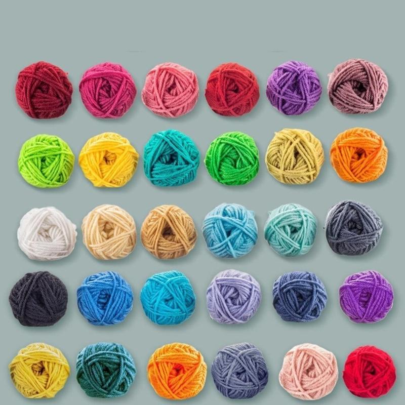 30 Pcs Crochet Yarn Set,1300 Yards 30 Color Acrylic Yarn Skeins,Crochet Hooks,Bag,for Crocheting & Knitting,Suitable for Weaving Clothes,Handbags,Blankets,Valentine's Day Gifts,Hand Tools Kits