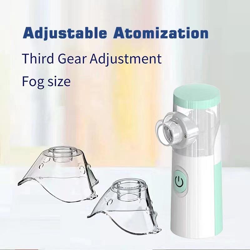 2PCS Portable Handheld Nebulizer with Mesh Spacer Machine & Accessories for Adult & Kid Handheld Electric Atomizer for Home Travel USB Power Cord Facial Hydration No Battery Included