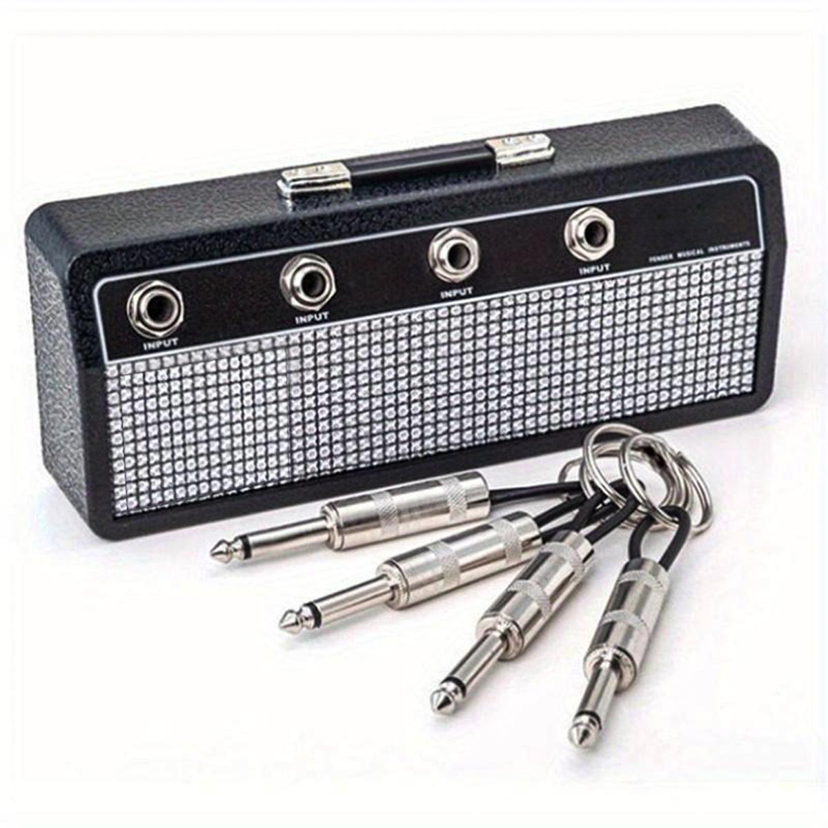 【FaddishDeal】Guitar Amp Key Holder with 4 Guitar Socket Keys and Wall Mounting Kit Quick Easy Installation Classic Design for Home Decor