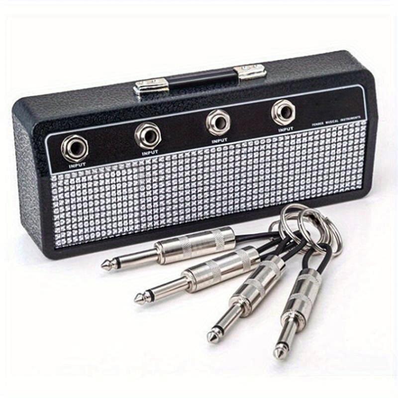 Guitar Amp Key Holder with 4 Guitar Socket Keys and Wall Mounting Kit Quick Easy Installation Classic Design for Home Decor