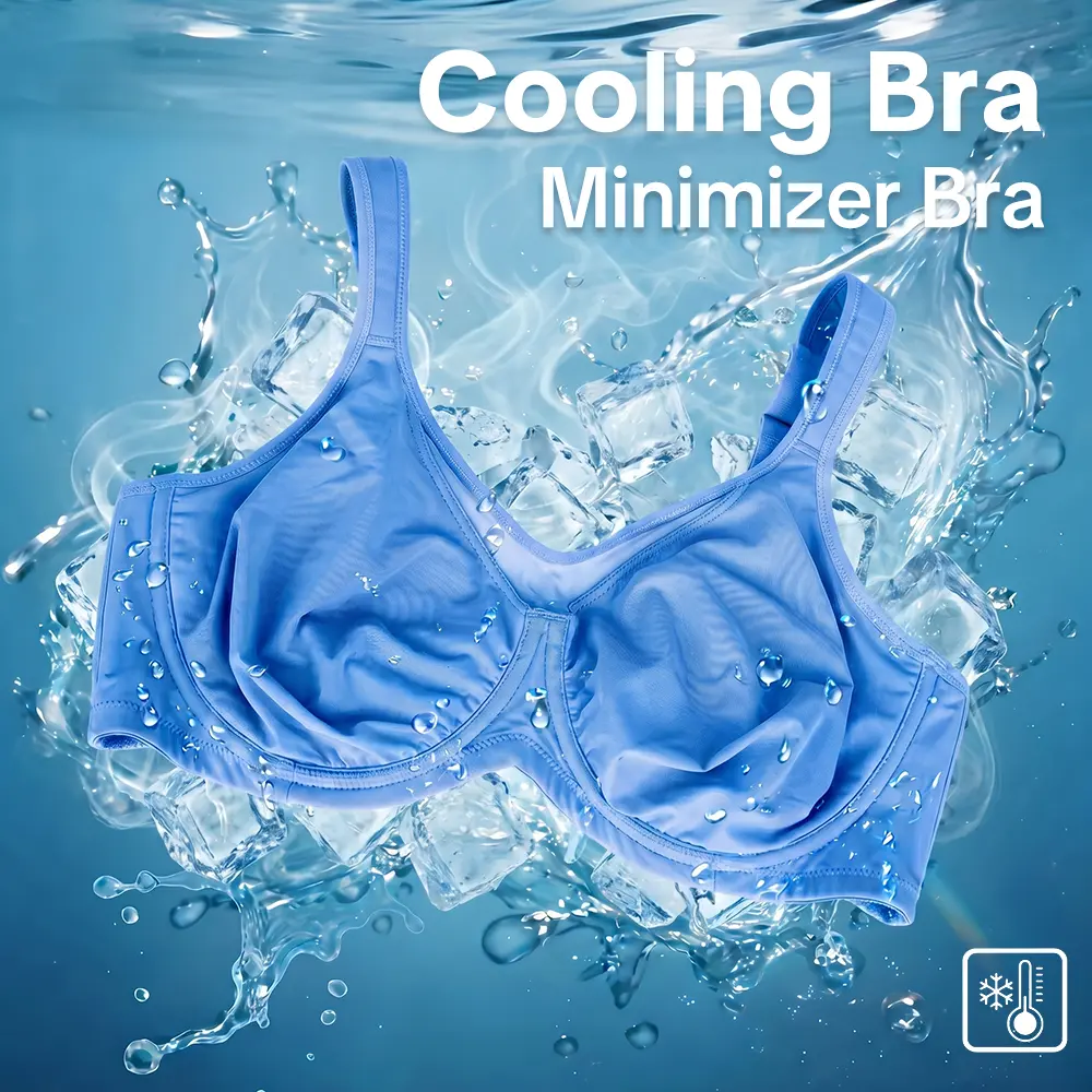 HSIA Women's Plus Size Minimizer T-Shirt Bra Ice Silk Bra- Unlined, Non-Padded, Underwire, Smoothing, Wide Strap, Full Coverage, Seamless Breathable, Soft Comfy, Hand Wash Only , Seamless Breathable Bra Underwired Bra，  #summerwins