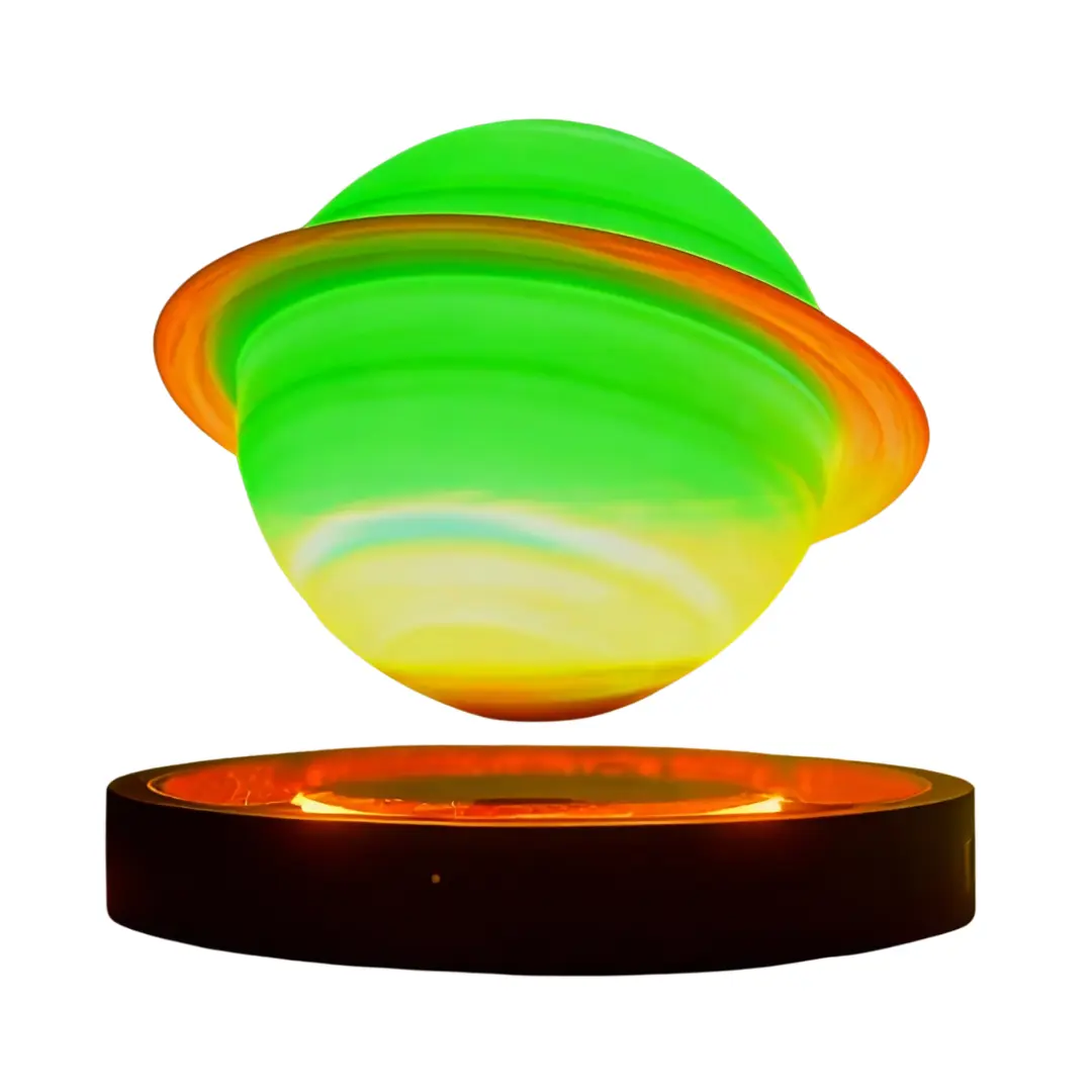 MAGECMOON Magnetic Levitation Colorful Saturn Led Lights Bedroom Gradient Desk Decor Suitable for Living Room Study Floating Technology Creative Father’s Day Gift