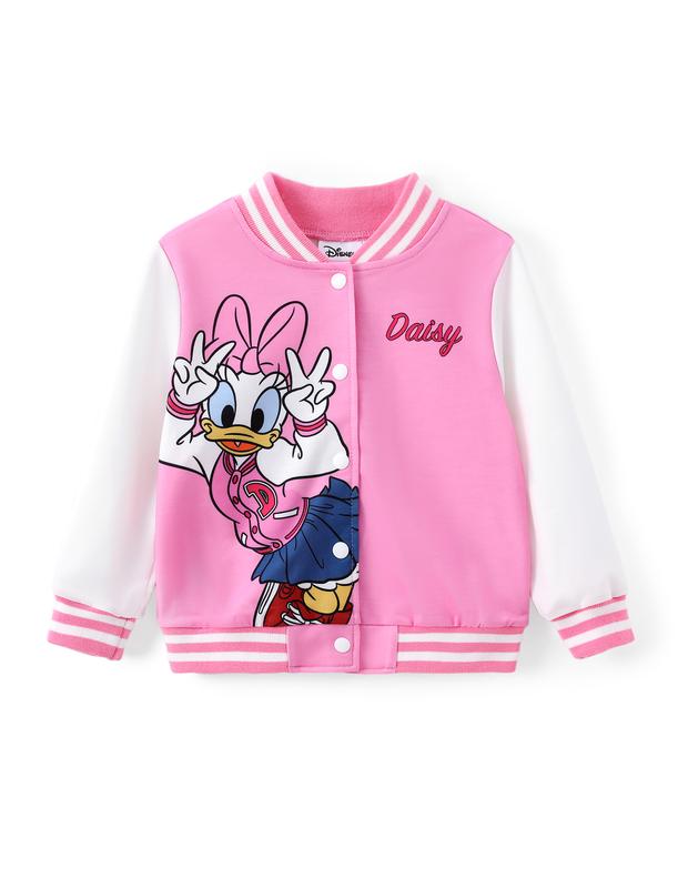 Disney Minnie Mickey Stitch Princess Frozen Elsa Marvel Jacket Lightweight Coat Button-Up Color Block Sweatshirt for Kids 2-14 Years