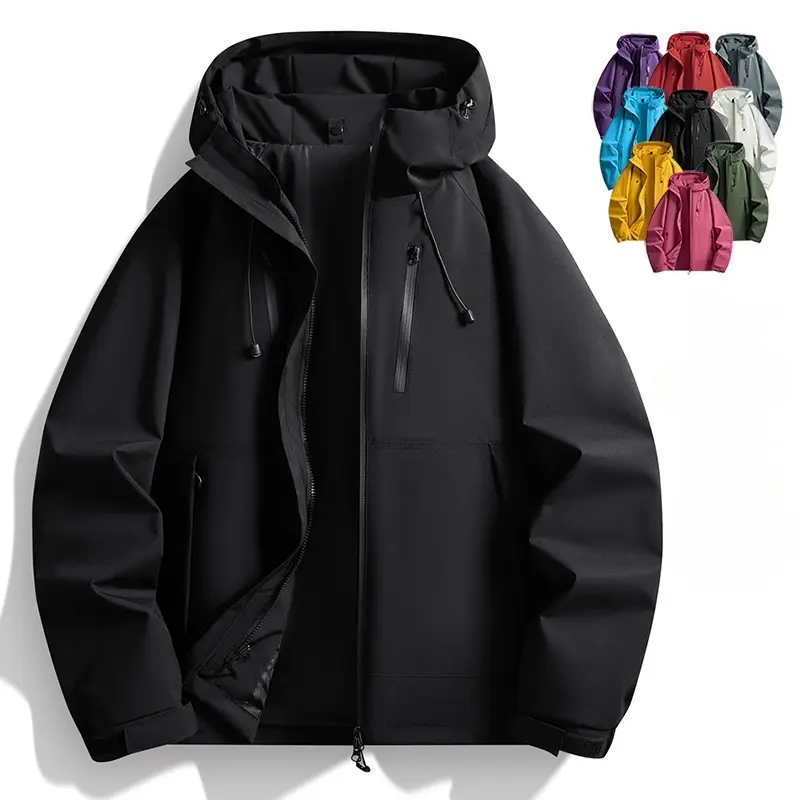 Unisex Hooded Field Jacket - Waterproof Windproof Outerwear, Versatile Sport Outdoor Clothes for Daily Outdoor Wear, Ideal for Mountaineering Hiking
