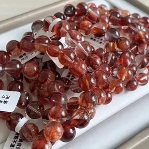 Natural DIY Crystal Bracelet High Magenta Gum Flower Crystal Bracelet