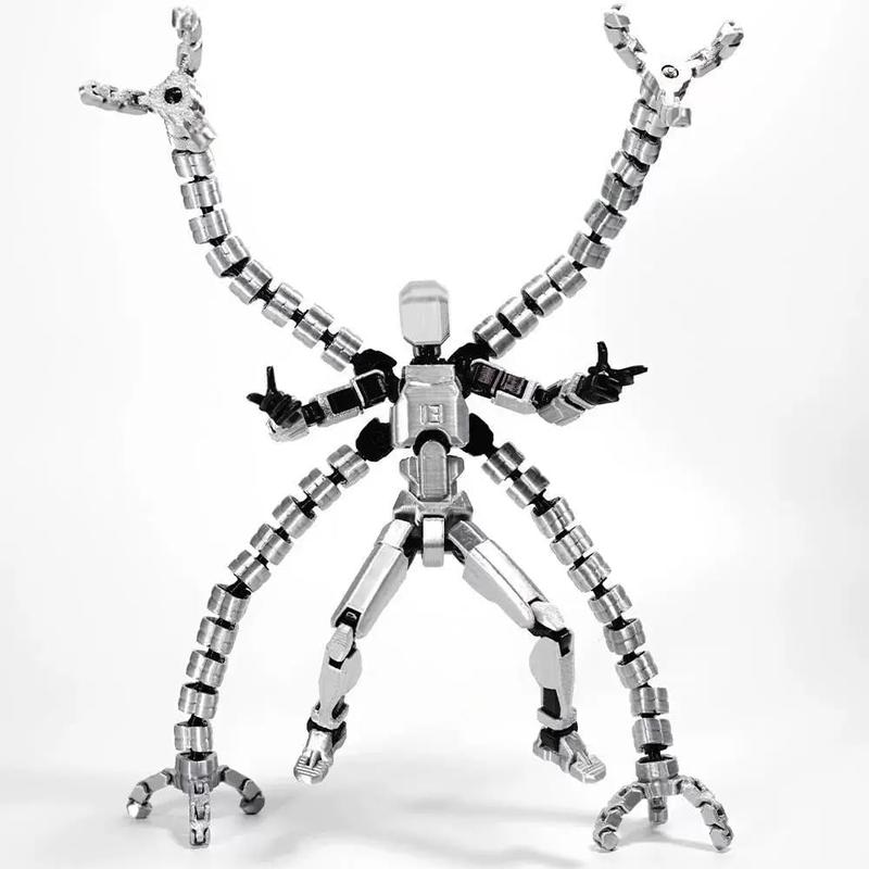 2 Pcs T13 Assembly Completed 3D Action Figure Set 3D Printed Multi-Jointed, Titan 13 Action Figures, Multi-Articular Lucky Mobile Robot Nova,Desktop Decorations for Game Lovers Toys