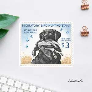 Duck Hunting 1959 Federal Duck Stamp Sticker, Vintage Waterfowl Hunter Decal, Retro Duck Hunting Vinyl Sticker