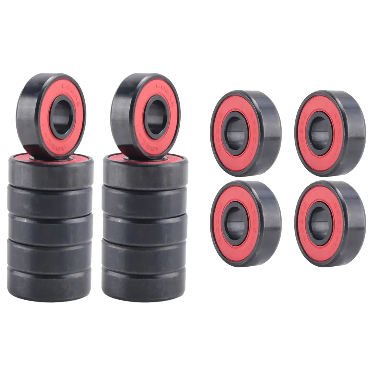 16-Pcs 8x22x7mm Composite Material Ceramic Bearings, High-Speed, Durable, Corrosion-Resistant, High-Temperature-Resistant, Portable, Double-Sided Dust Cover Accessory for Vacuums, Floor Care, Skateboard Wheels
