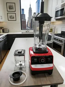 Taiwanese-Style 1500W Blender with 2L Mixing Jar 9-Speed 60 Oz Capacity BPA-Free 6 Stainless Steel Blades Dishwasher Safe 6 Bonus Gifts