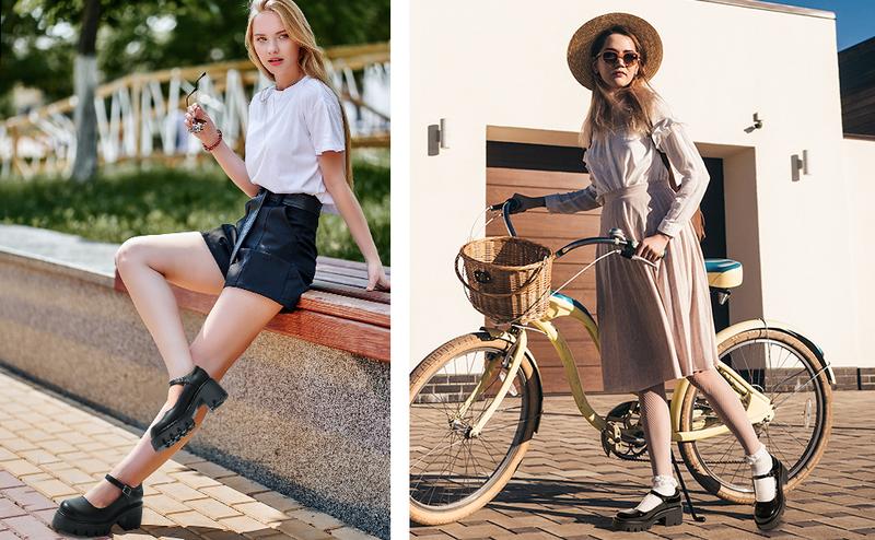 Dream Pairs Women's Mary Janes Shoes Platform Dress Low Heel Chunky Pumps Round Toe Ankle Strap Pumps Shoes  '90s retro Oxfords