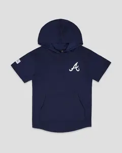 Short Sleeve Youth Hoodie - Atlanta Braves