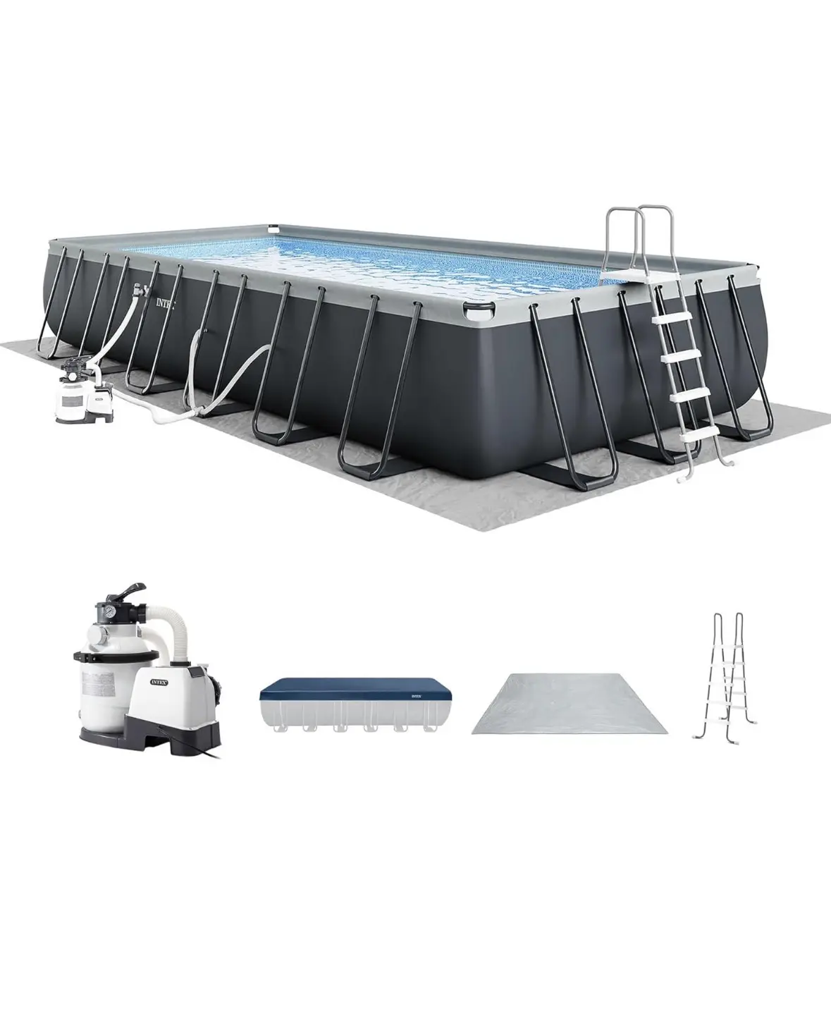INTEX Ultra XTR Rectangular Above-Ground Swimming Pool, Home Improvement & Garden Pool Supply