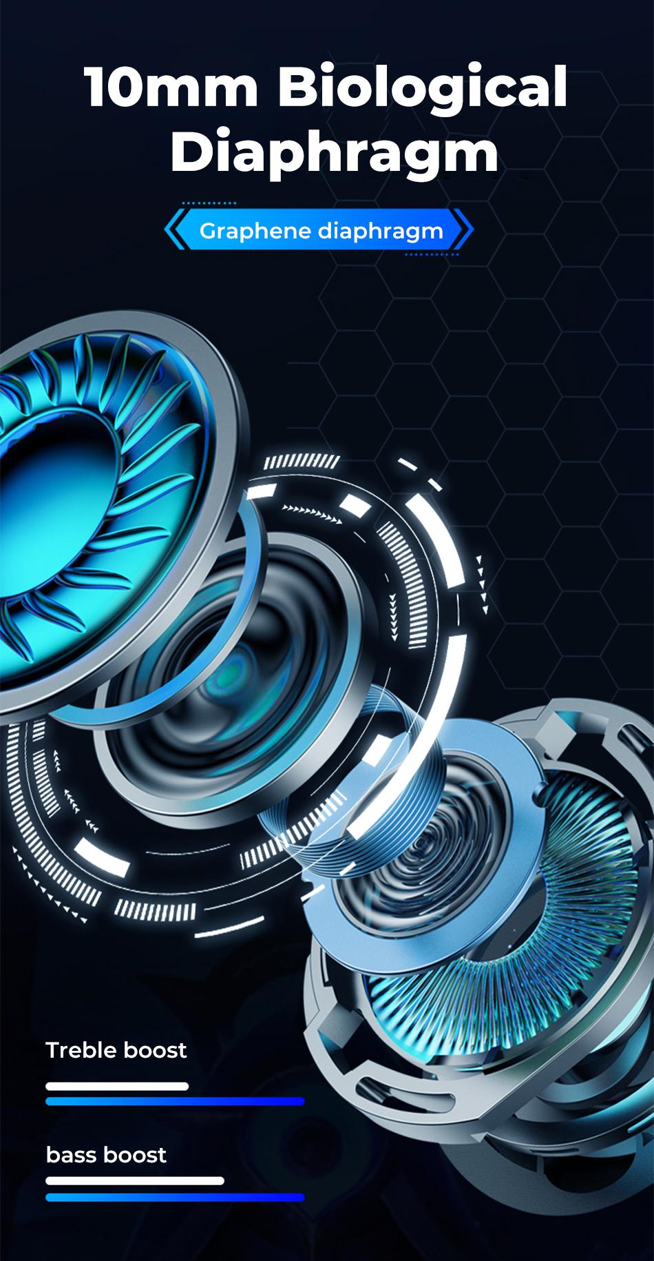 MINISO GM2pro Wireless Earbuds Bluetooth 5.4 Headphones, Earbuds Noise Cancelling, Energy Saving, IPX5 Waterproof With Mic, Gaming Earbuds 60 Hrs Playtime, Compatible For Android/iOS