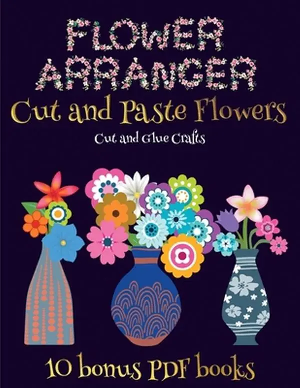Used Cut and Glue Diy Art Design Flower Maker Book - Hand-Eye Coordination Improvement, James Manning, Paperback (School & Educational Office Stationery)