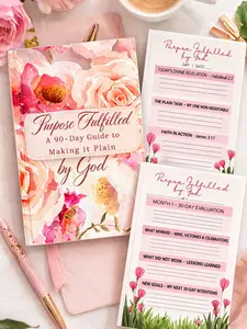 90-Day Purpose Fulfilled Execution Journal – Faith-Based Daily Planner & Habit Tracker