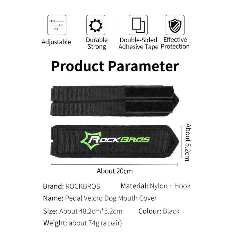 ROCKBROS High Strength Double-side Bike Pedal Cover Cycling Pedal Foot Strap Ultralight Anti-slip Pedal Belt