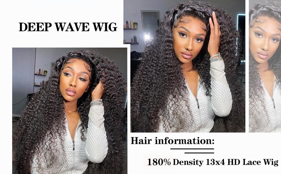 32 Inch Water Wave Lace Front Wig Human Hair 13x6 HD Pre Plucked Water Wave Hair 13x6 Lace Front Wigs Human Hair Wig -Asteriahair main image 2