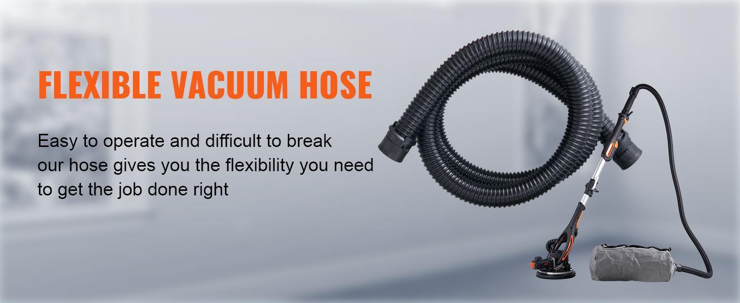 VEVOR Electric Drywall Sander 900W, Self-Suction & Variable Speed 800-1800 RPM, Foldable Handle & Self-Suction, with LED Strip Light and Vacuum Bag Power Tool  VEVOR Super Brand Day