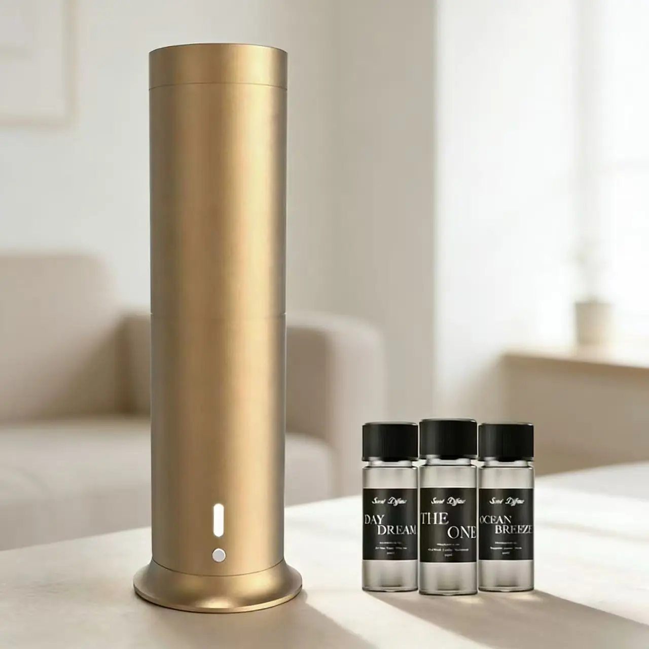 Waterless Essential Oil Diffuser - Cold-Air Tech for 1250 Sqft, Rechargeable Aromatherapy Device with Remote & Timer, Top 3 Hotel Scents 20ml*3, Home Fragrance Decor