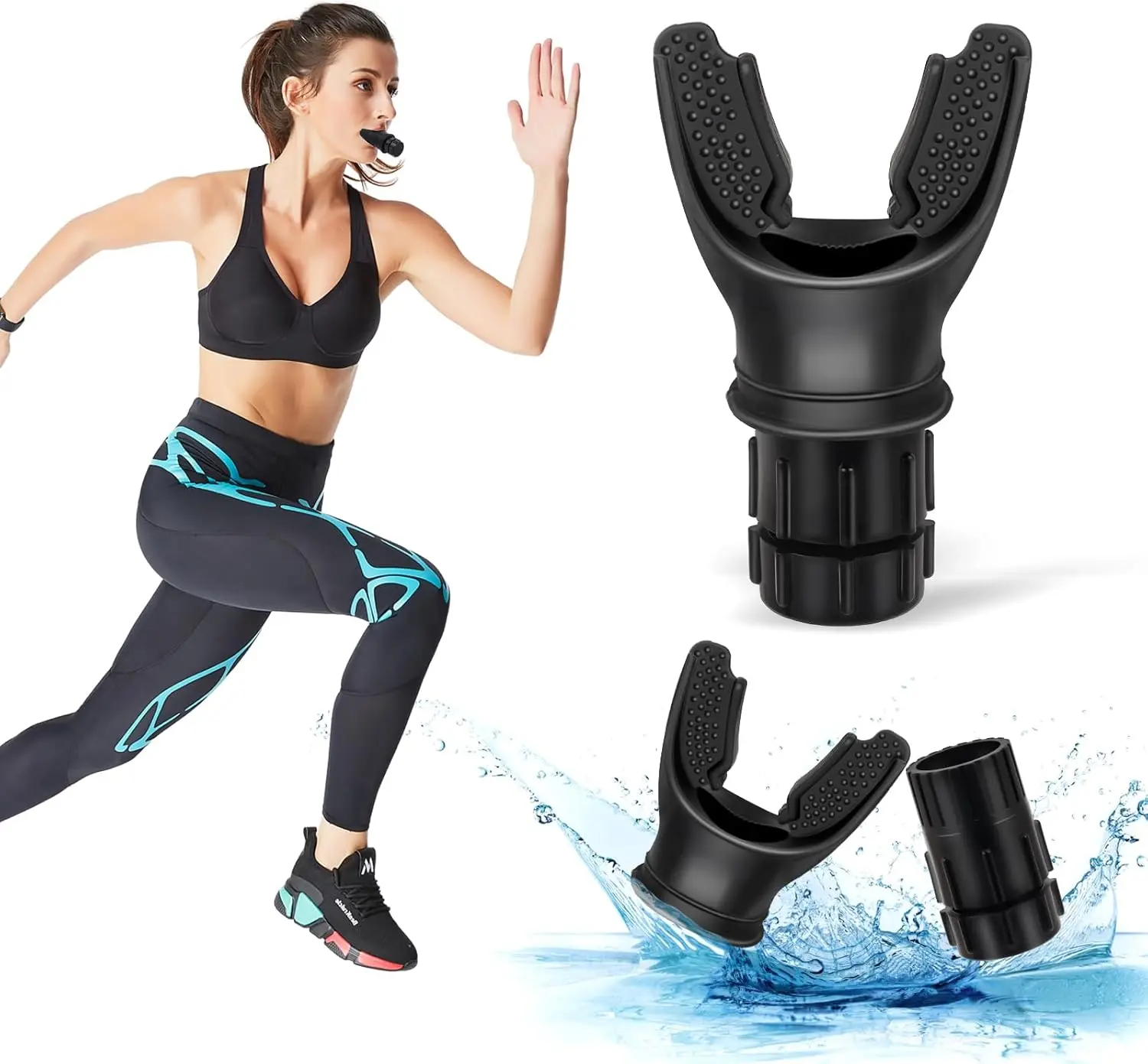 Breathing Trainer with Adjustable Resistance, Flexible Silicone Lung Trainer - Portable Training Equipment for Home Workouts & Sports, Workout Equipment