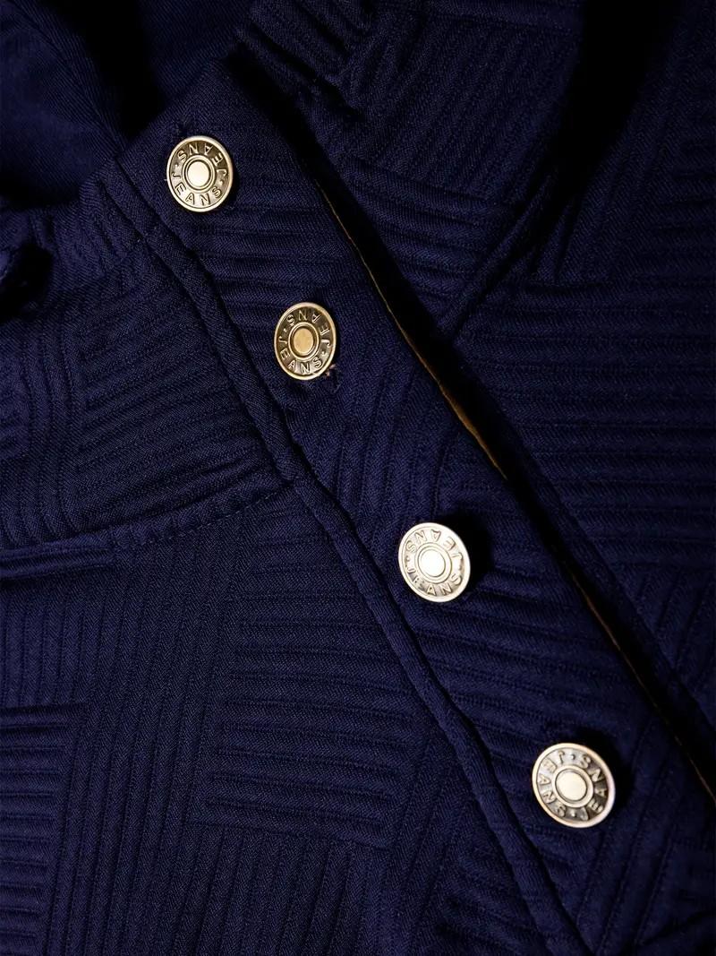 Men's Two-Piece Casual Fashion Set Knitted Jacquard Sports Hoodie with Pants