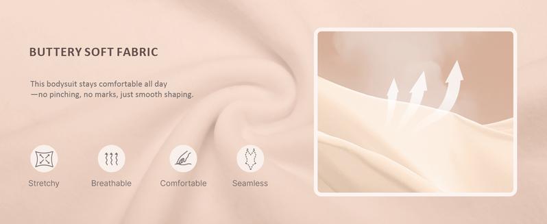 FeelinGirl Seamless Covered Bust Jumpsuit Thong Bodysuit Peach heart collar Fit Womenswear Comfort Shapewear Breathable Comfortable Day Sleeveless Corset Zipper Springtok