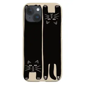 MagSafe iPhone Case Cute Black Cat Phone Case - Hand-Drawn Design - Case Phone - Case iP 16 15 14 13 12 11 X for iPhone 13