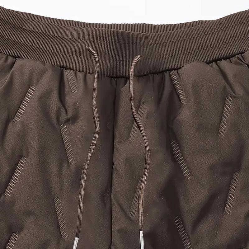 Men's 3 Pack Warm Pants Heavyweight Thermal Cotton Trousers with Drawstring Waistband, Black Cold Resistant Winter Long Pants for Daily and Formal Wear with Side Pockets Suitable for Office Work and Outdoor Activities