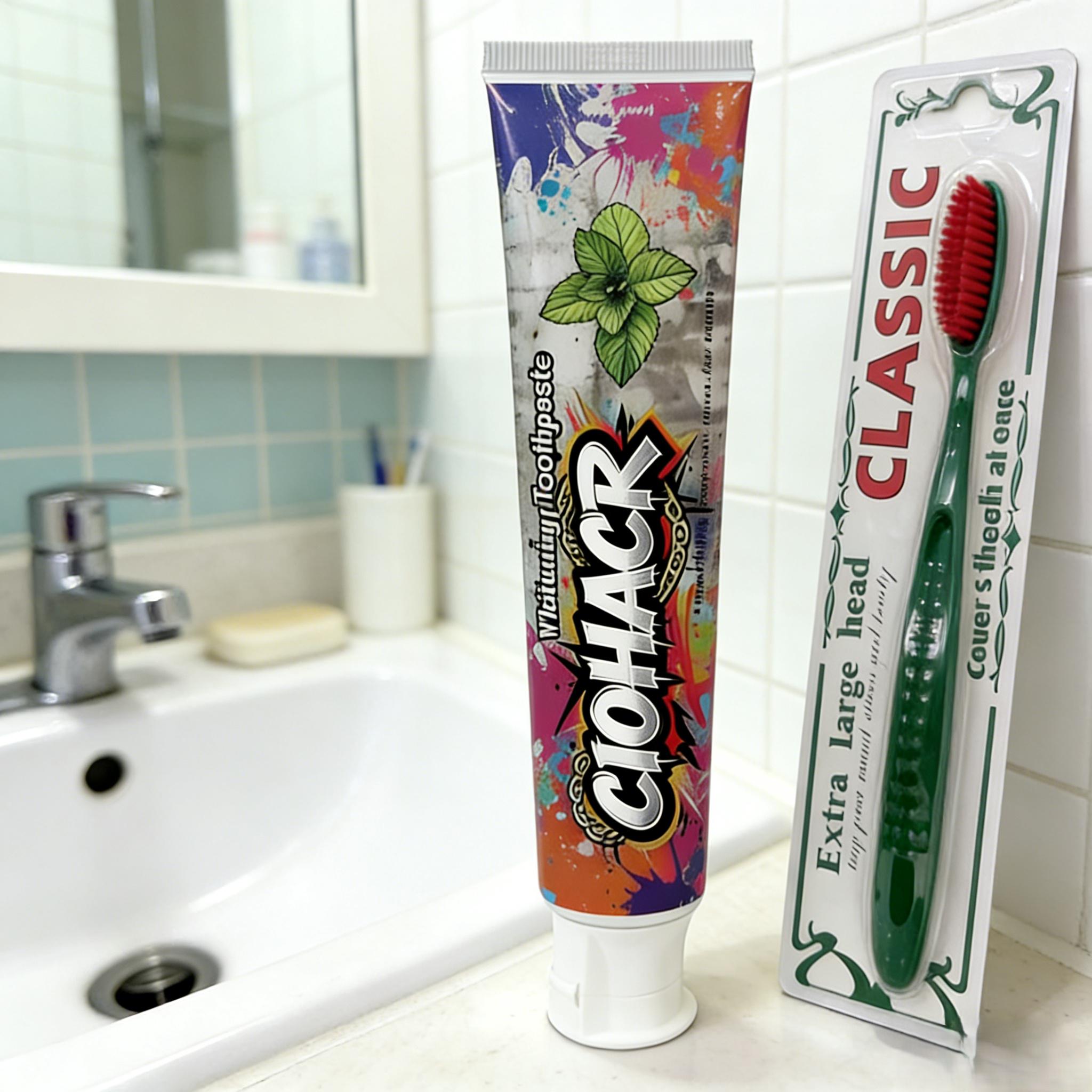 CIOHACK Whitening Toothpaste 3-Pack & Classic Soft Bristle Toothbrushes 2-Pack Natural Mint Flavor Oral Care Bundle for Sensitive Teeth Mint Extract Formula CIOHACK Whitening Toothpaste 3-Pack & Classic Soft Bristle Toothbrushes 2-Pack Natural Mint Flavor Oral Care Bundle for Sensitive Teeth Mint Extract Formula