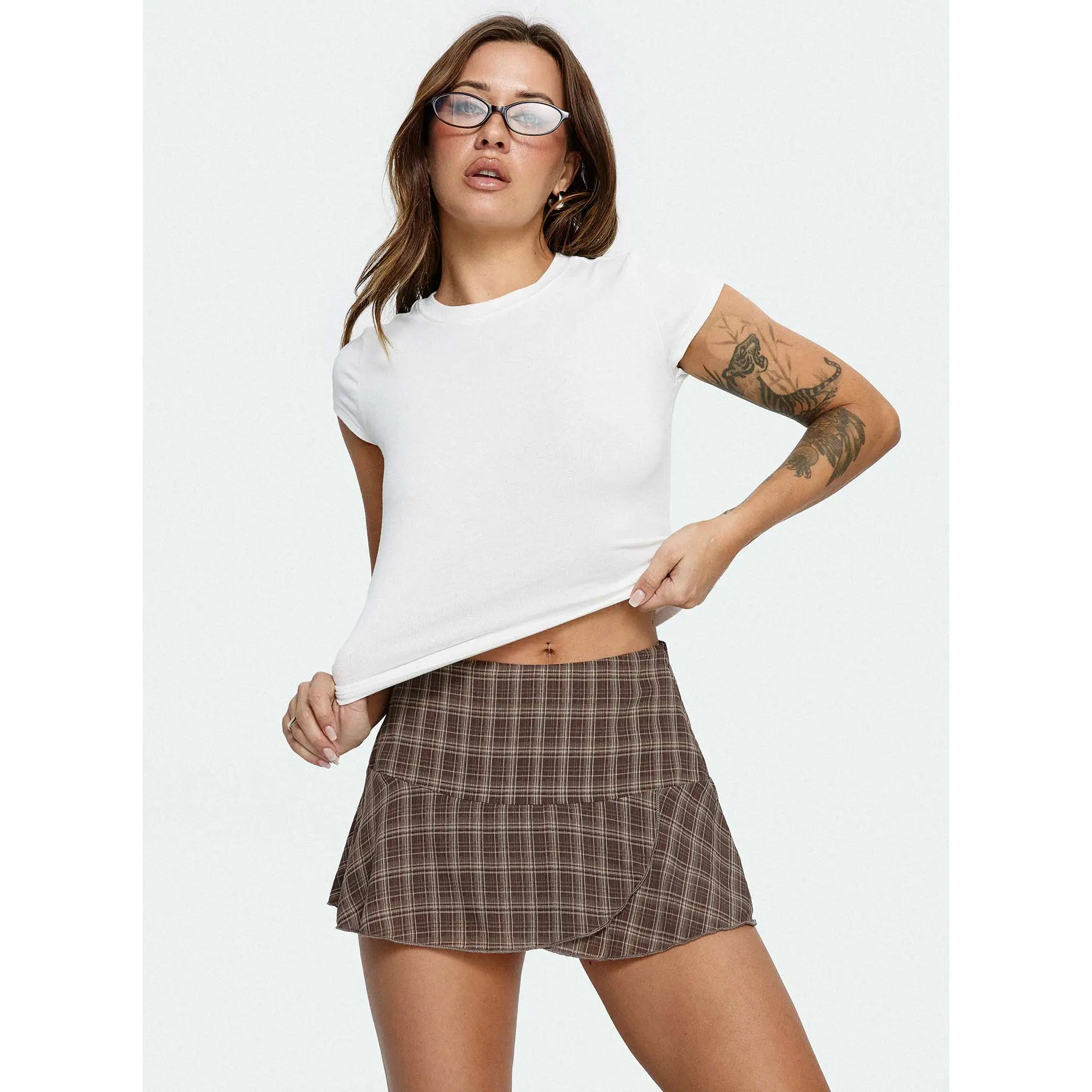 Sonsie Mini Skirt Multi Check